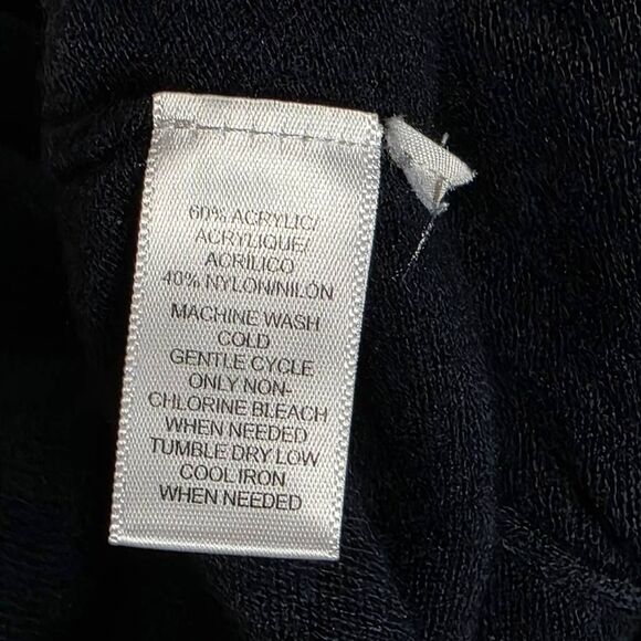 Loft M Navy Long Sleeve Lightweight Sweater Top - Picture 7 of 8